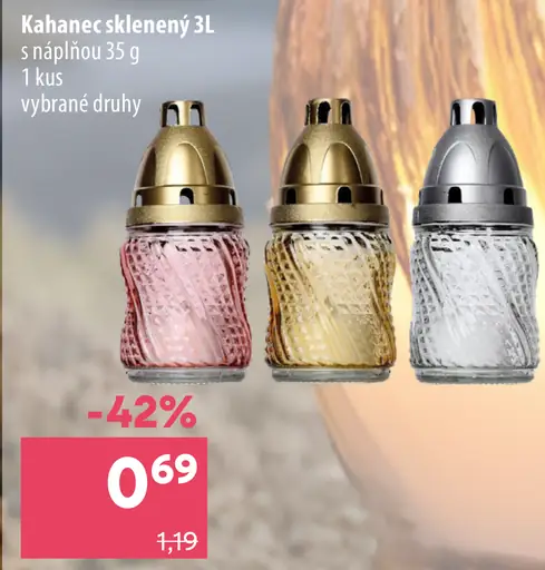 Kahanec sklenený 3L s náplňou