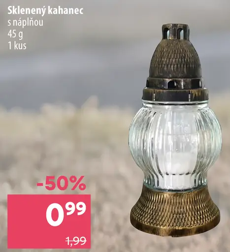 Sklenený kahanec s náplňou