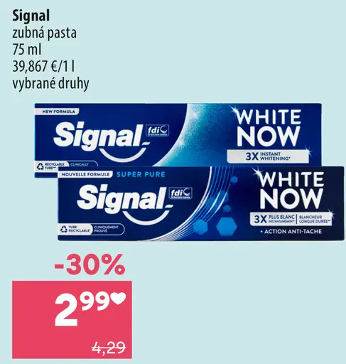 Signal White Now Zubná pasta