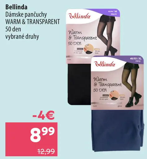 Bellinda dámske pančuchy WARM & TRANSPARENT