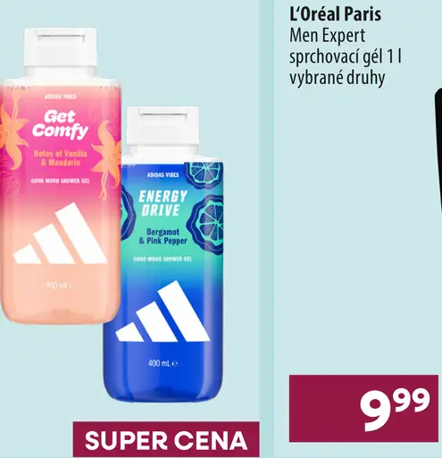 Adidas sprchovací gél – Get Comfy, Energy Drive