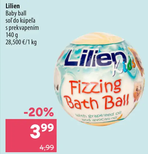 Baby ball soľ do kúpeľa s prekvapením
