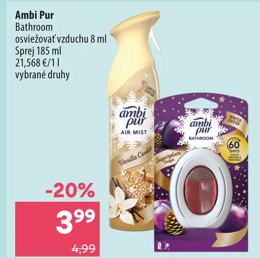 Ambi Pur Bathroom Nepretržitý Osviežovač Vzduchu