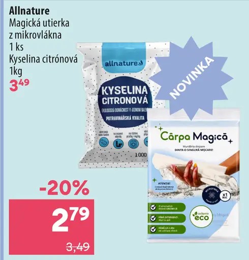 Allnature kyselina citrónová