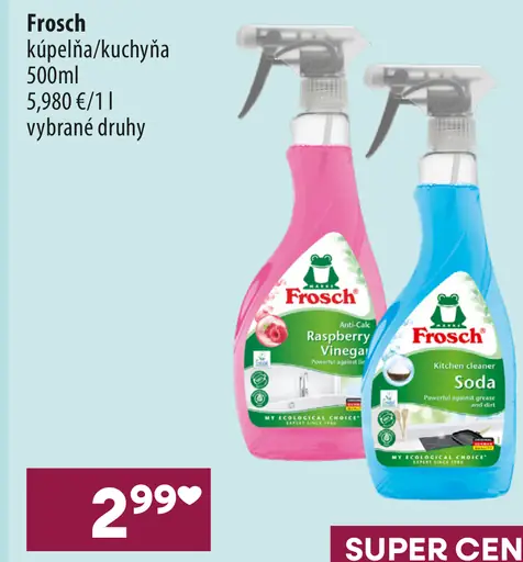 Frosch kúpeľňový a kuchynský čistič Raspberry Vinegar