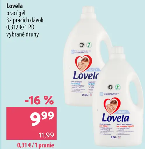 Lovela prací gél