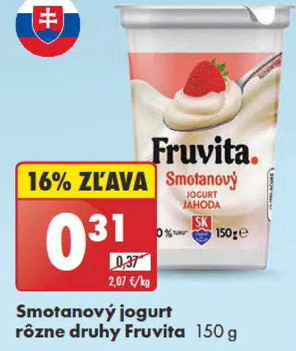 Fruvita Smotanový jogurt