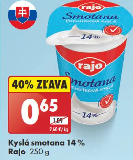 Rajo Smotana 14 %