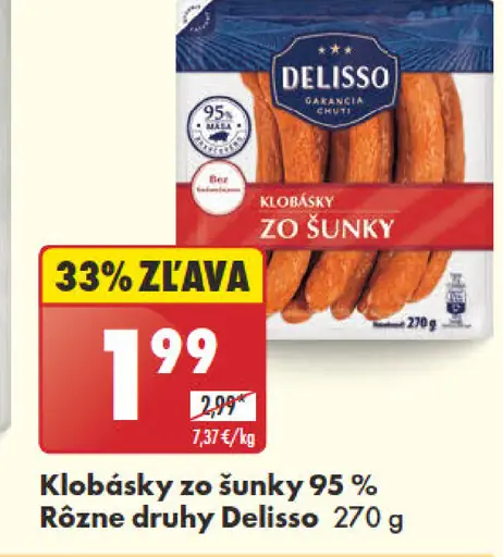 Delisso Klobásky zo šunky