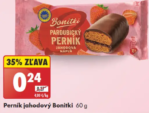 Bonitki pardubický perník jahodový