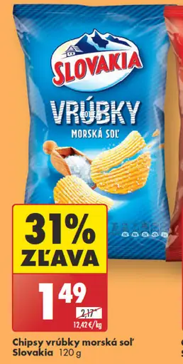 Slovakia Chipsy šošovicové morská soľ