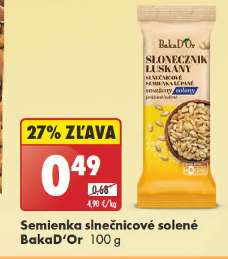 BakaD'Or Semienka slnečnicové solené