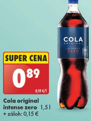 Cola original intense zero