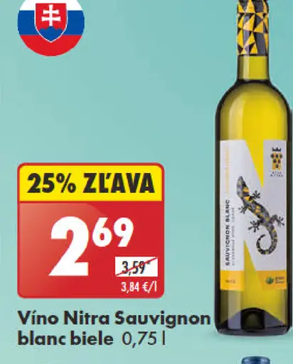 Vino Nitra Sauvignon blanc biele