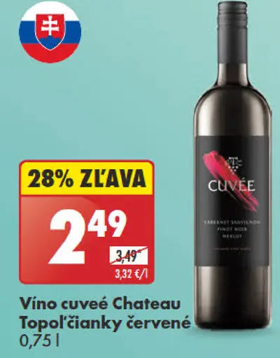 Vino cuvée Chateau Topoľčianky červené