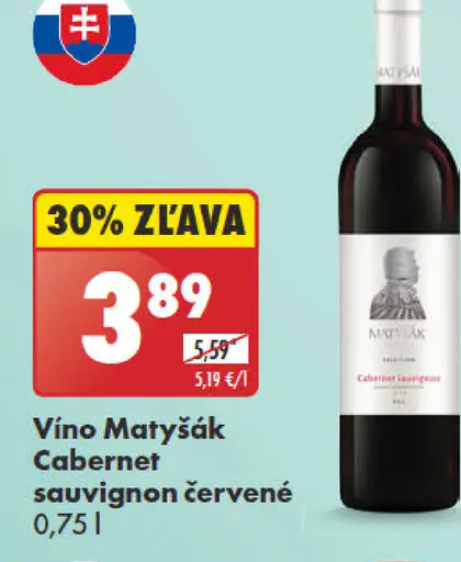 Vino Matyšák Cabernet sauvignon červené