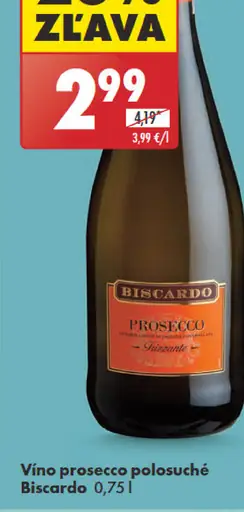 Vino prosecco polosuché Biscardo