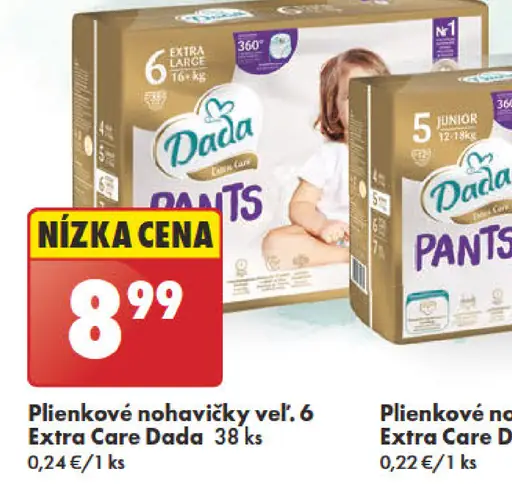 Dada Plienkové nohavičky vel. 6 Extra Care