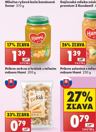 Hami Príkrm mrkva a hrášok s teľacím mäsom