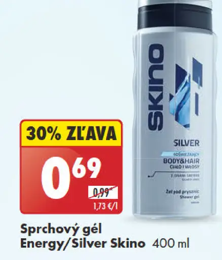 Skinö Sprchový gél Energy/Silver