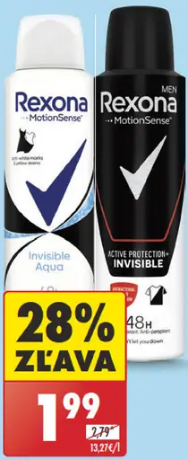 Rexona dezodorant sprej MotionSense Invisible