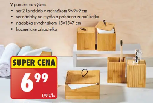 Doplnky do kúpeľne bambusové