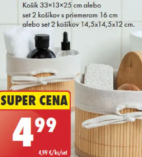 Košíky bambusové