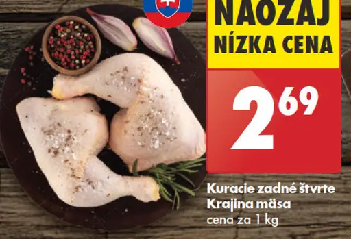 Krajina mäsa Kuracie zadné štvrte