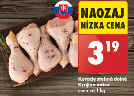 Krajina mäsa Kuracie stehná dolné