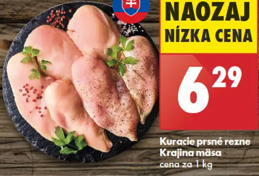 Krajina mäsa Kuracie prsia rezne