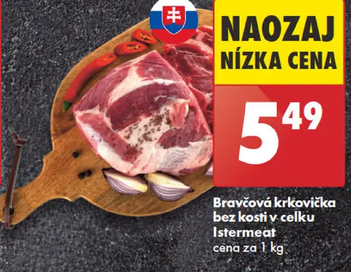 Istremeat Bravčová krkovička bez kosti v celku