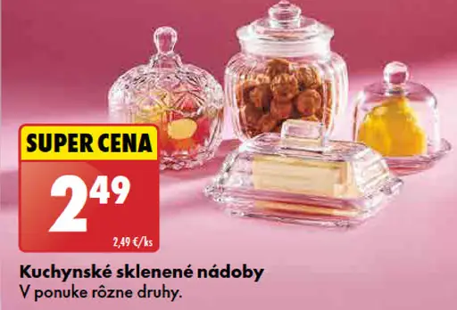 Kuchynské sklenené nádoby