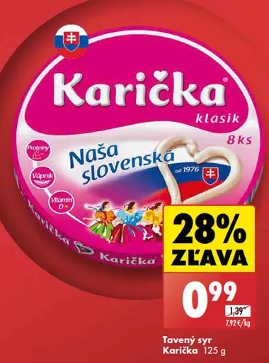 Karička črievko Tavený syr