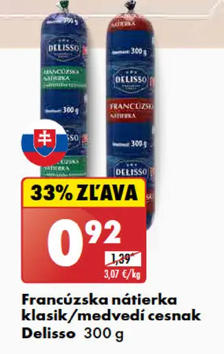 Delisso Francúzska nátierka klasik/medvedí cesnak