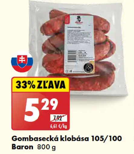 Baron Gombasecká klobása 105/100