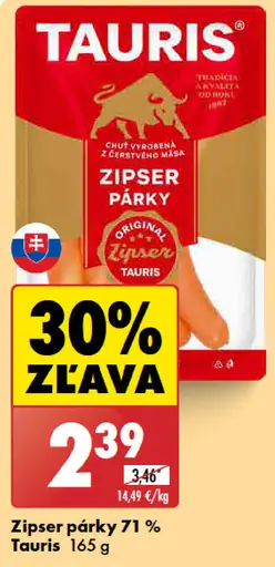 Tauris Zipser párky 71%