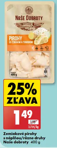 Naše dobroty Pirohy so zemiakmi a tvarohom