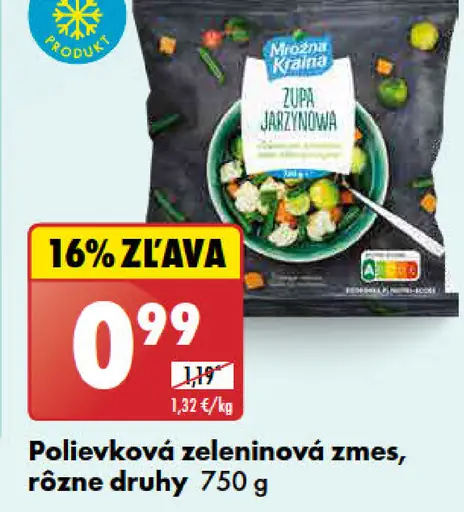 Mroźna Kraina Polievková zeleninová zmes