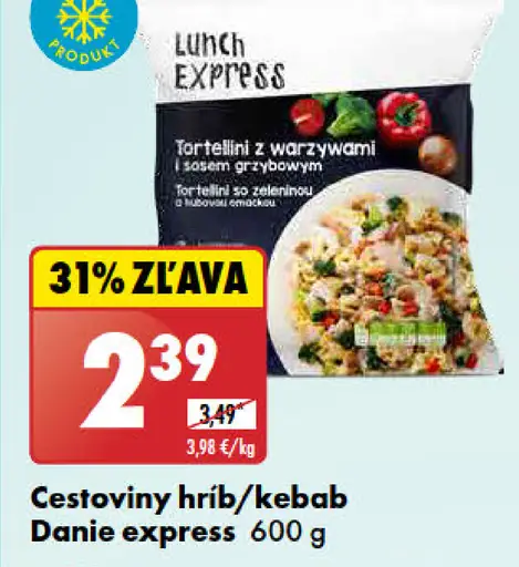 Lunch Express Cestoviny hríb/kebab