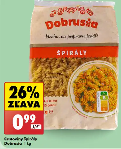 Dobruša cestoviny špirály