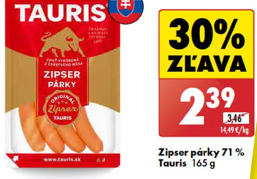 Zipser párky 71 % Tauris