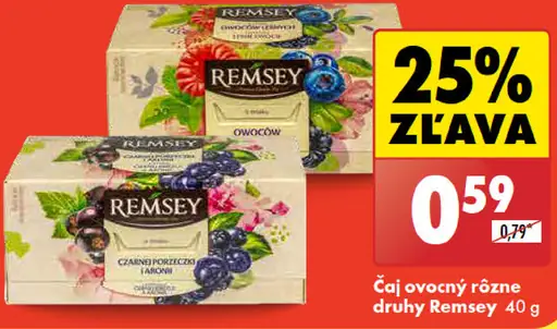 Remsey Čaj ovocný rôzne druhy