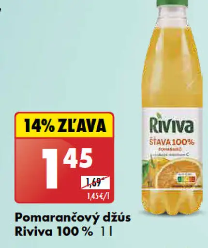 Riviva pomarančový džús 100 %