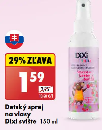 Dixi Detský sprej na vlasy svište