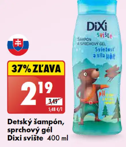 Dixi Detský šampón, sprchový gél svište