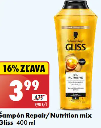 Gliss Šampón Repair/Nutrition mix