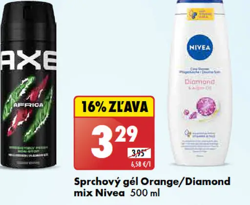 Nivea Sprchový gél Orange/Diamond mix