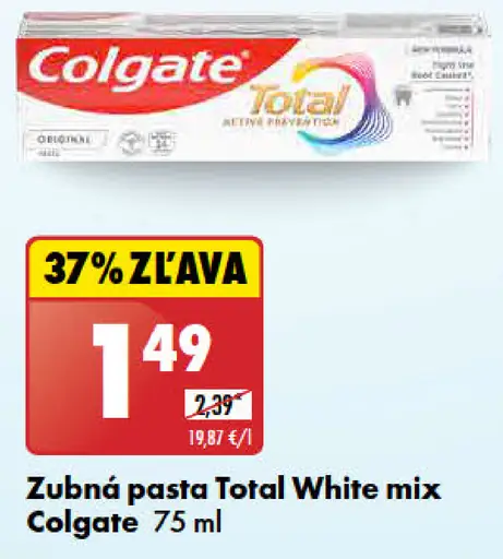 Colgate Zubná pasta Total White mix