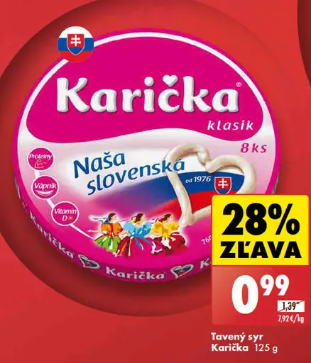 Karička črievko Tavený syr