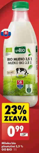 GO BIO Bio mlieko plnotučné 3,5%